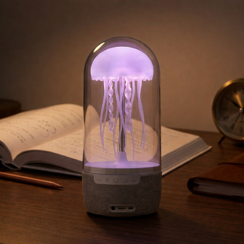 Lámpara de Medusa con Altavoz Inalámbrico Bluetooth y Luz LED